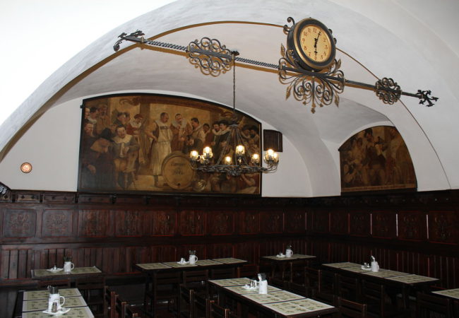 Prague beer hall, U Fleku By Øyvind Holmstad/ Wiki Commons