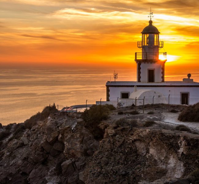 Akrotiri Lighthouse Santorini By Pixabay